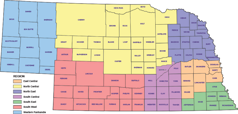 Land Judging Regional Map