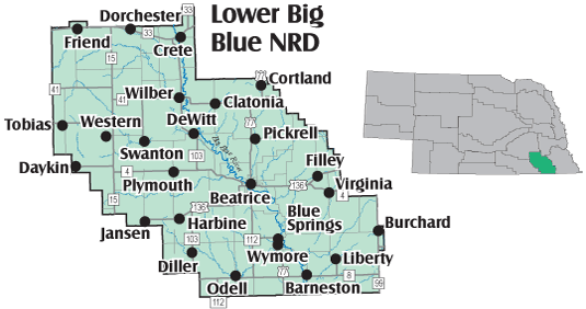 Lower Big Blue NRD Map