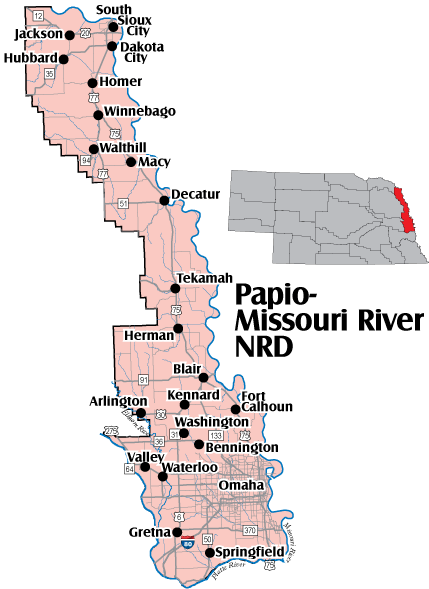 Papio-Missouri River NRD Map