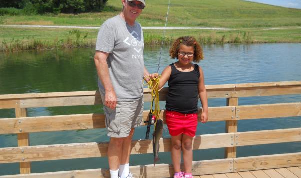 Fishing on the dock