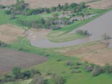 Flood waters directed away from the public and property.
