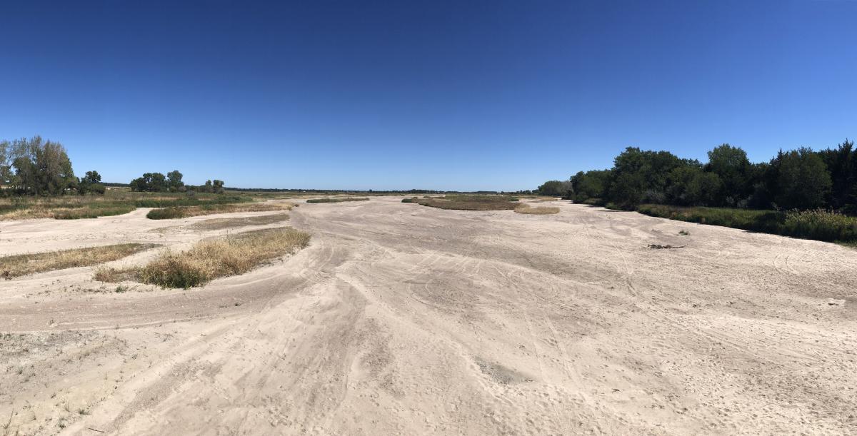 Dry Platte River Due to Drought