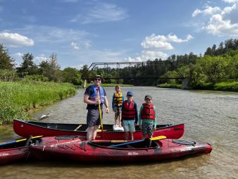 Kayakers on Niobrara River